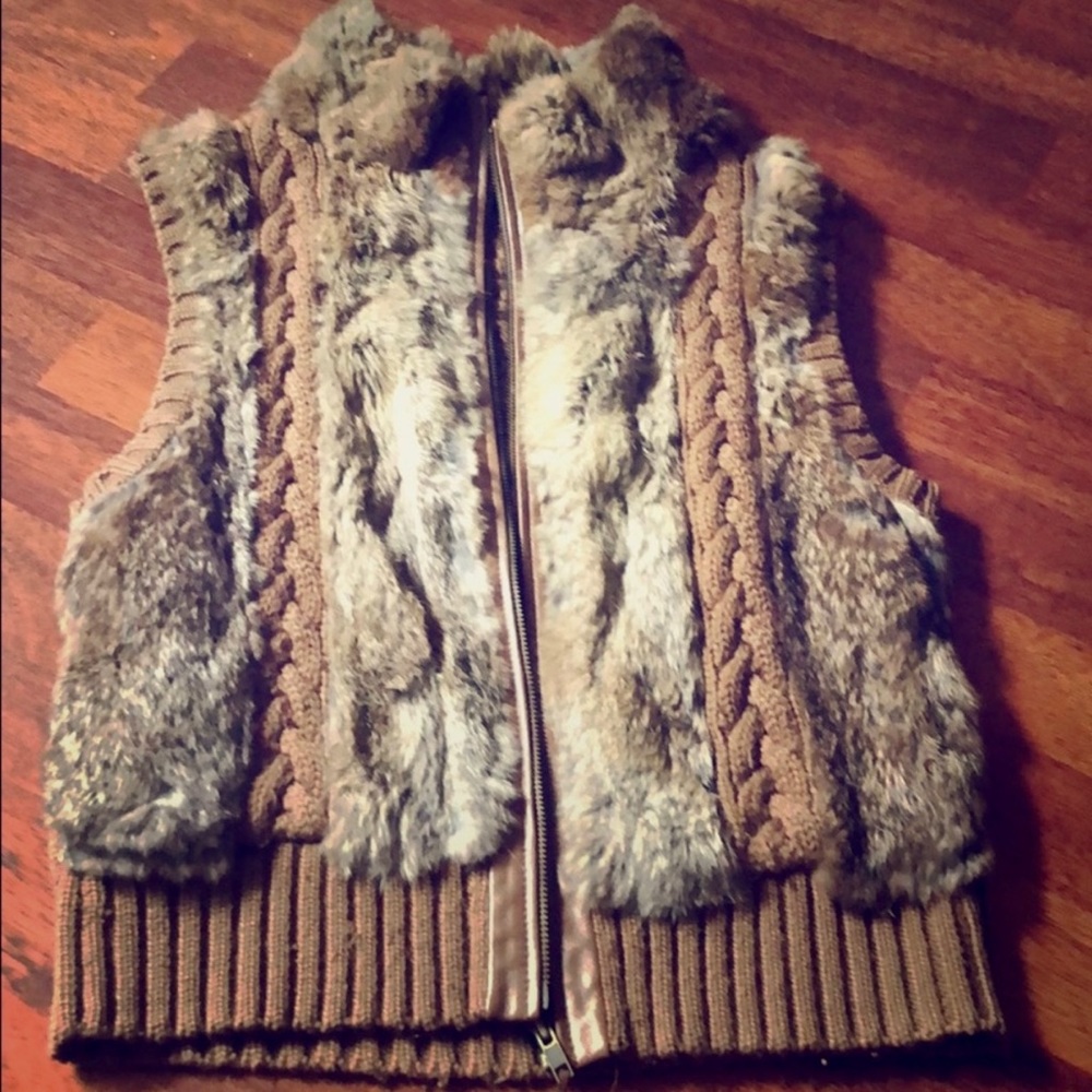 BCBG Zip Up Vest M